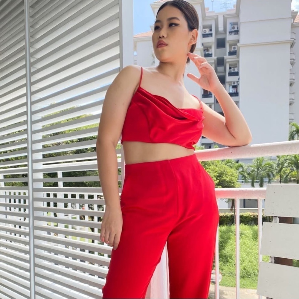 Nookie Dream Draped Crop In Fire